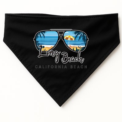 Long Beach California Palm Tree Sunglasses Souvenir USA-Made Doggie Bandana