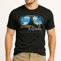 Long Beach California Palm Tree Sunglasses Souvenir Cooling Performance Crew T-Shirt