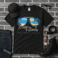 Long Beach California Palm Tree Sunglasses Souvenir Tall T-Shirt