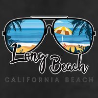 Long Beach California Palm Tree Sunglasses Souvenir Adult Drive Performance Visor