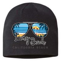 Long Beach California Palm Tree Sunglasses Souvenir Sustainable Beanie