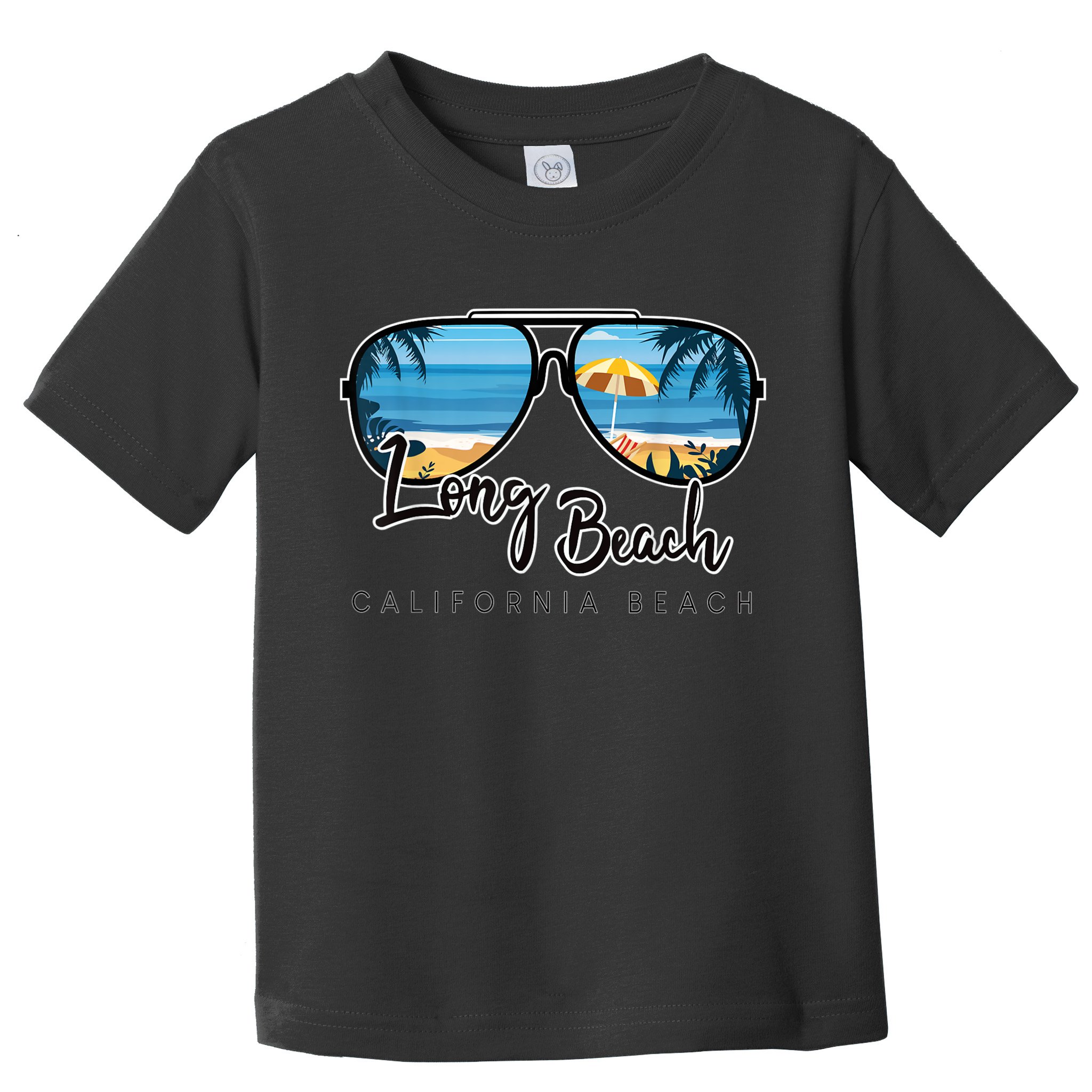 Long Beach California Palm Tree Sunglasses Souvenir Toddler T-Shirt