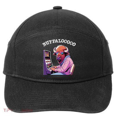Lucky Buffalo Casino Slot Machine Buffalooooo Gambling 7-Panel Snapback Hat