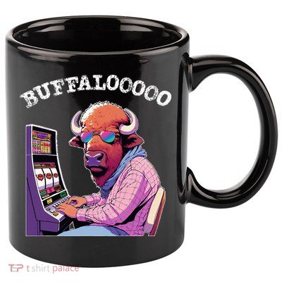 Lucky Buffalo Casino Slot Machine Buffalooooo Gambling 11oz C Handle Ceramic Mug