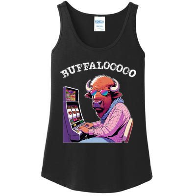 Lucky Buffalo Casino Slot Machine Buffalooooo Gambling Ladies Essential Tank