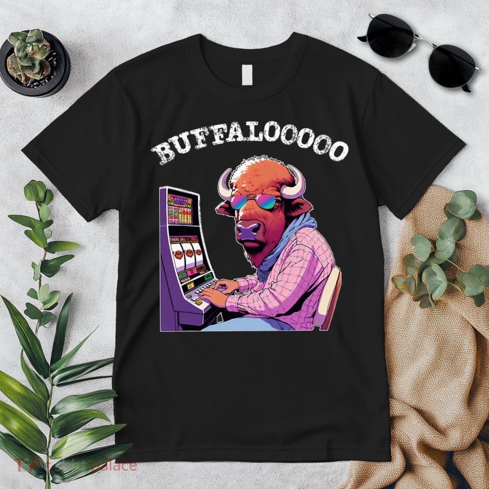 Lucky Buffalo Casino Slot Machine Buffalooooo Gambling Premium T-Shirt