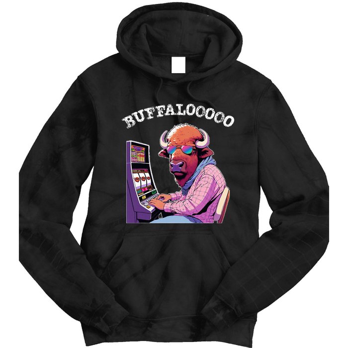 Lucky Buffalo Casino Slot Machine Buffalooooo Gambling Tie Dye Hoodie