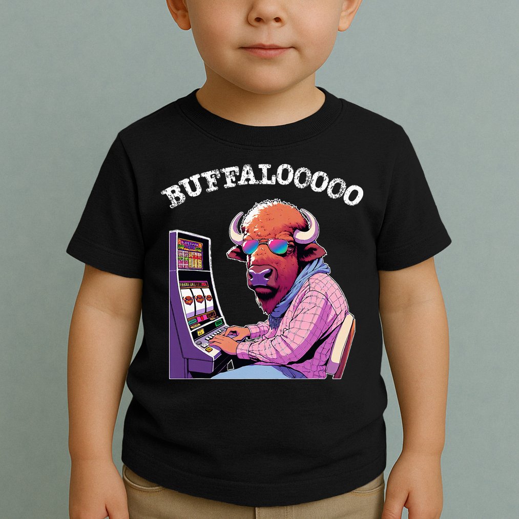 Lucky Buffalo Casino Slot Machine Buffalooooo Gambling Toddler T-Shirt