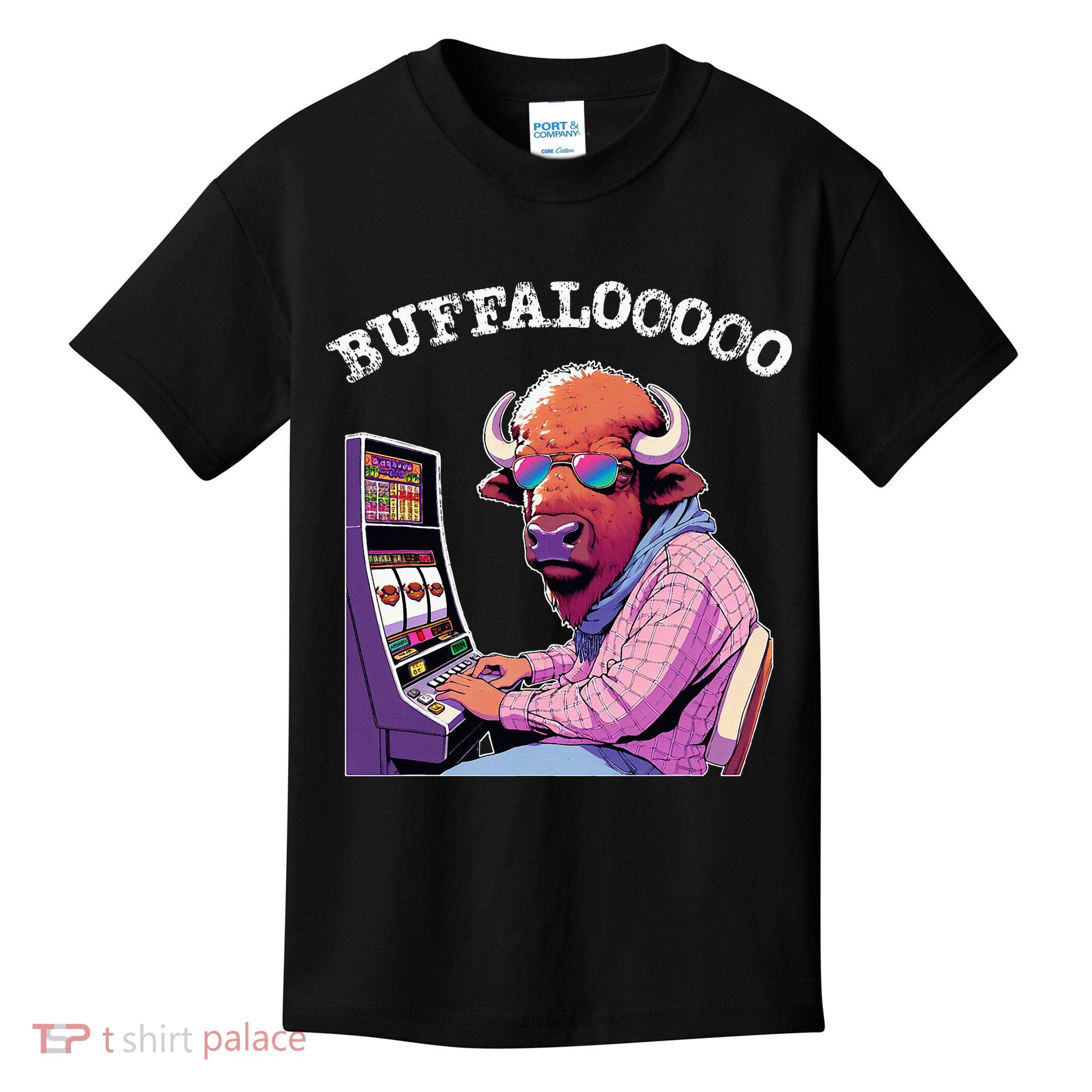 Lucky Buffalo Casino Slot Machine Buffalooooo Gambling Kids T-Shirt