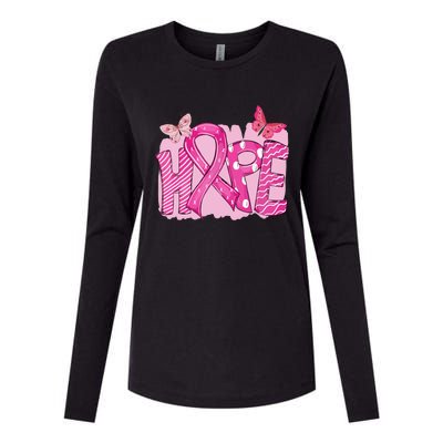 Leopard Breast Cancer Awareness Hope Pink Ribbon Sunflower Gift Womens Cotton Relaxed Long Sleeve T-Shirt