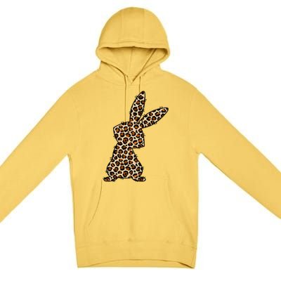 Leopard Bunny Cute Gift Premium Pullover Hoodie