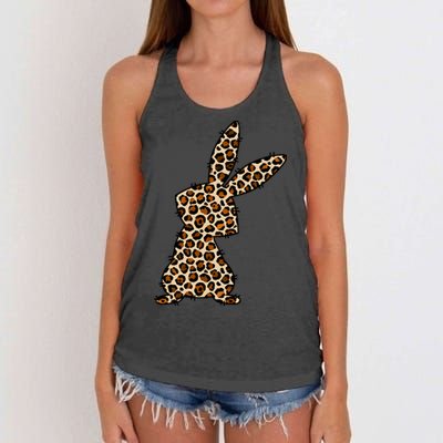 Leopard Bunny Cute Gift Women's Knotted Racerback Tank