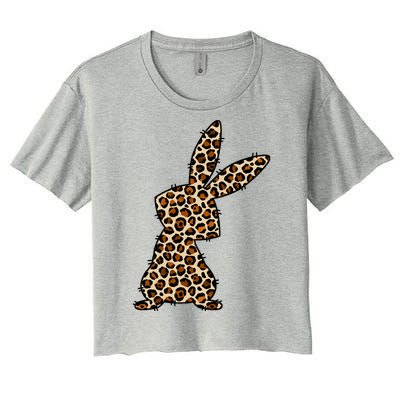 Leopard Bunny Cute Gift Women's Crop Top Tee