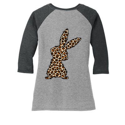 Leopard Bunny Cute Gift Women's Tri-Blend 3/4-Sleeve Raglan Shirt