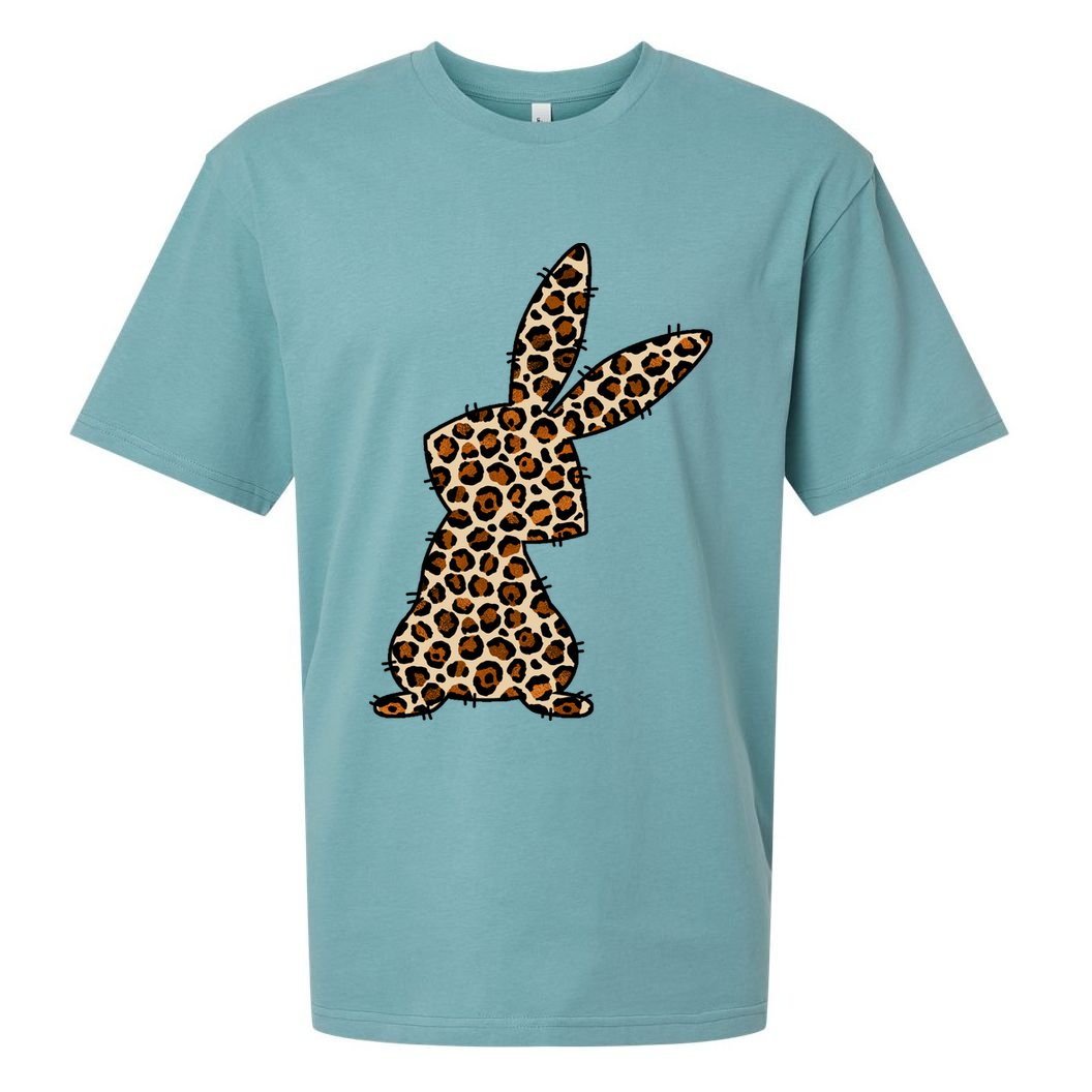 Leopard Bunny Cute Gift Sueded Cloud Jersey T-Shirt