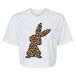 Leopard Bunny Cute Gift Bella+Canvas Jersey Crop Tee