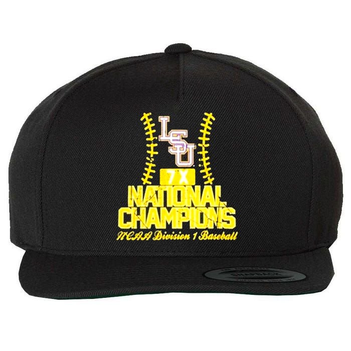 Llsu Baseball Championship Wool Snapback Cap