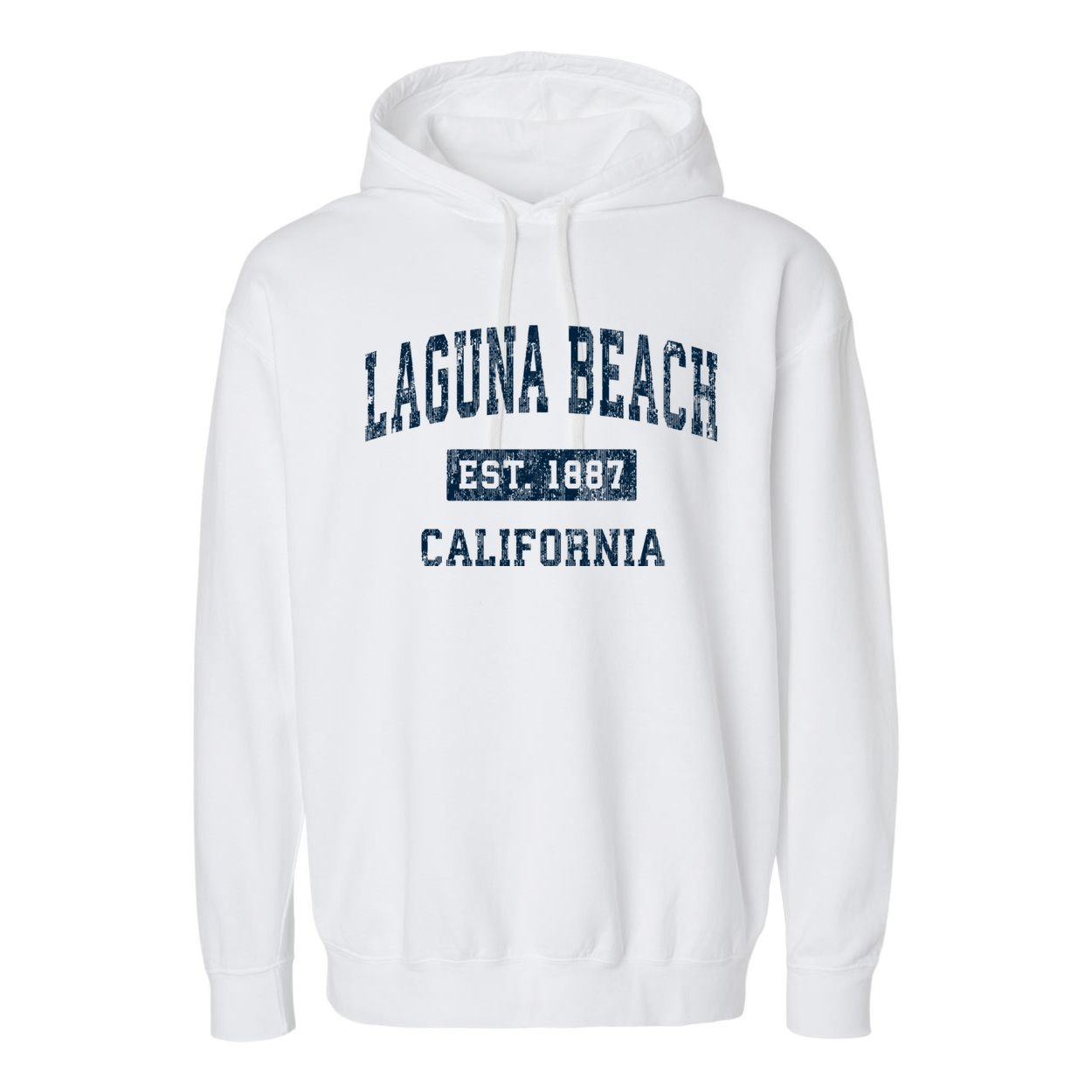 Laguna Beach California Ca Vintage Sports Garment-Dyed Fleece Hoodie