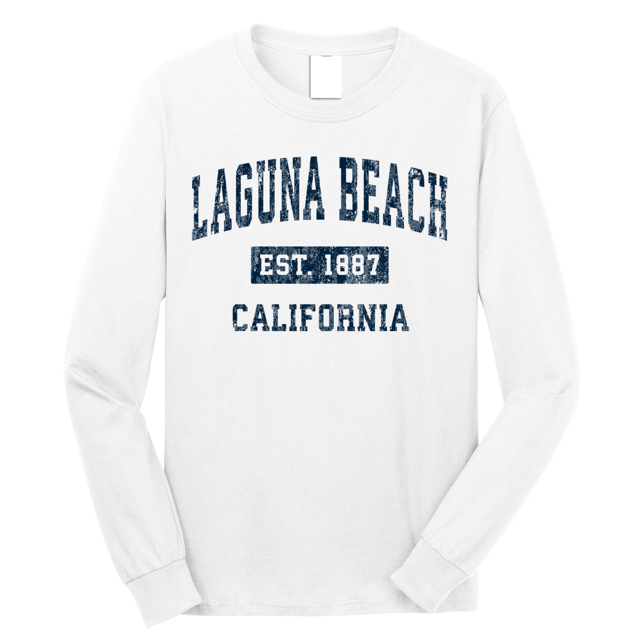 Laguna Beach California Ca Vintage Sports Long Sleeve Shirt