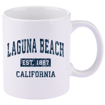 Laguna Beach California Ca Vintage Sports 11oz C Handle Ceramic Mug