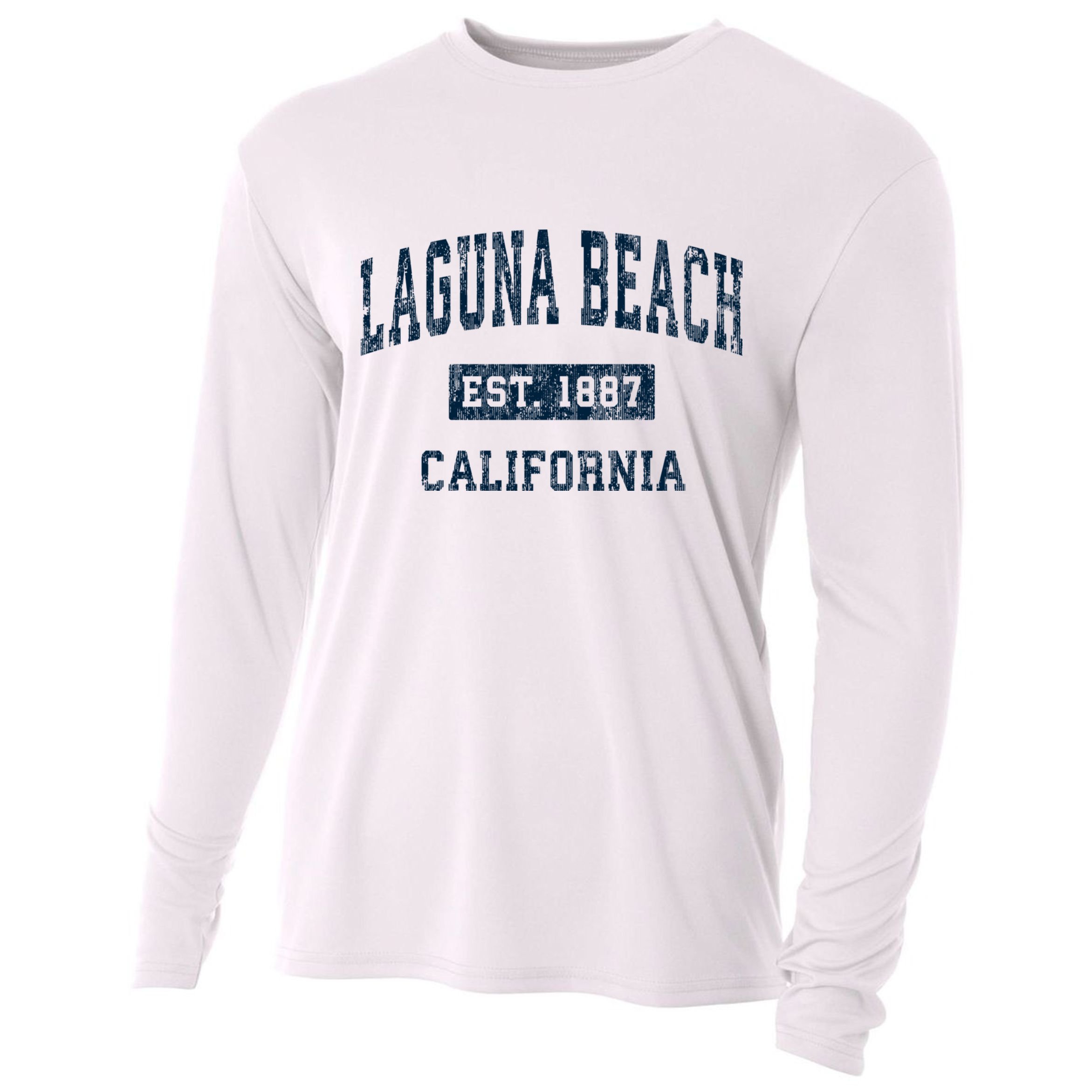Laguna Beach California Ca Vintage Sports Cooling Performance Long Sleeve Crew