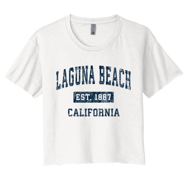 Laguna Beach California Ca Vintage Sports Crop Top