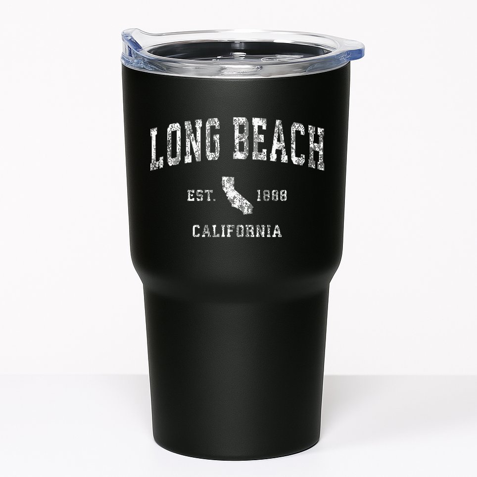Long Beach California Ca Vintage Athletic Sports Design Tumbler