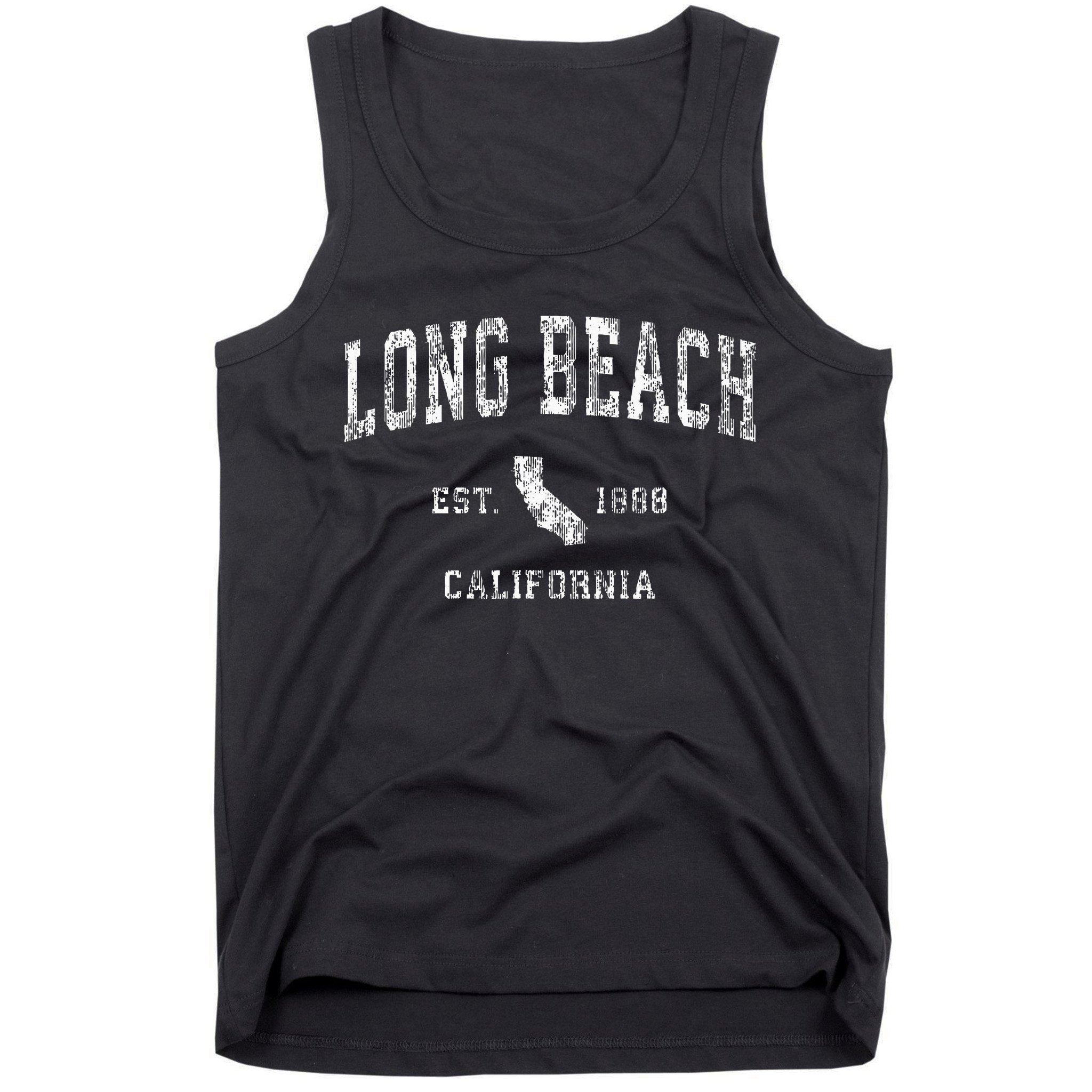 Long Beach California Ca Vintage Athletic Sports Design Tank Top