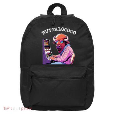 Lucky Buffalo Casino Slot Machine Buffalooooo Gambling 16 in Basic Backpack