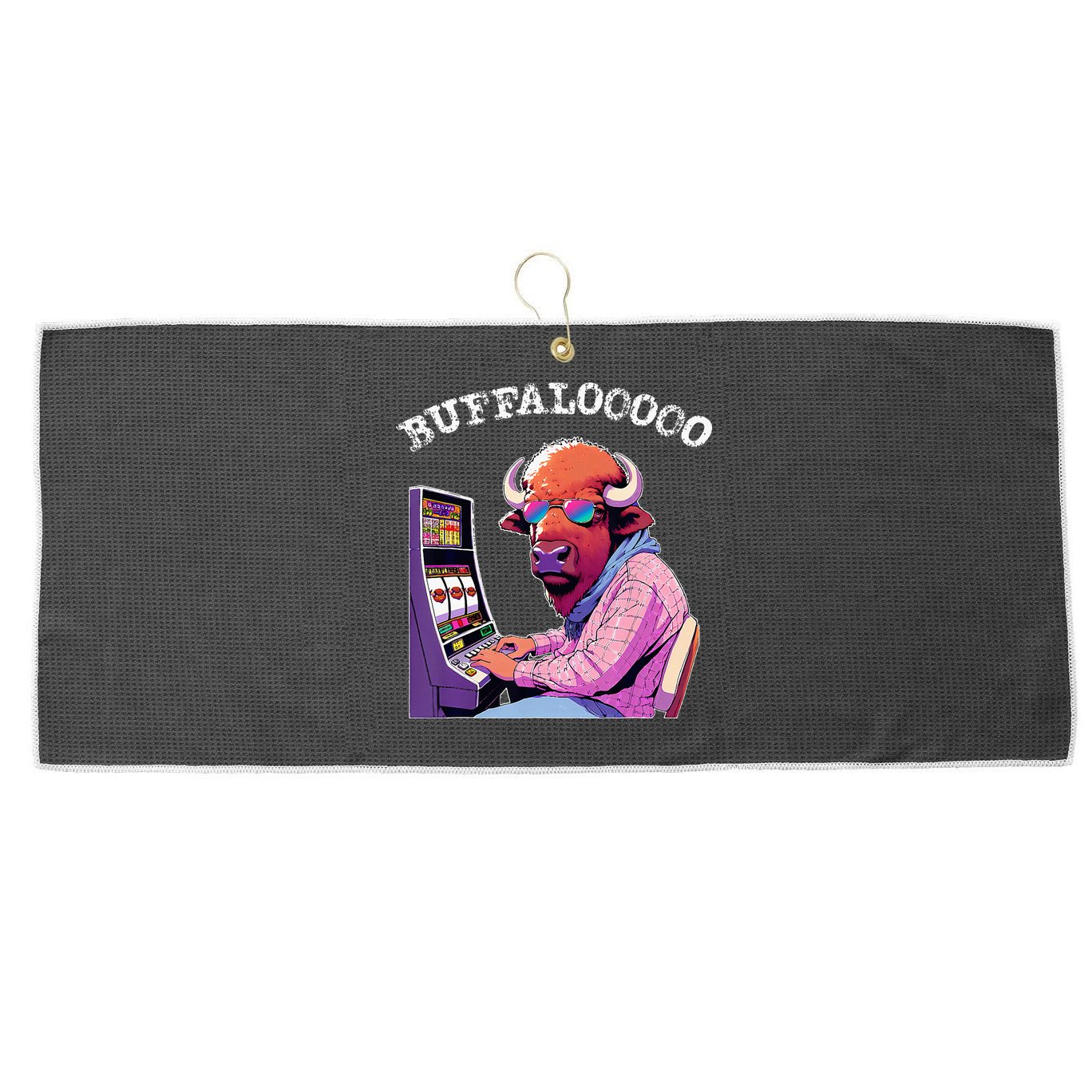 Lucky Buffalo Casino Slot Machine Buffalooooo Gambling Large Microfiber Waffle Golf Towel