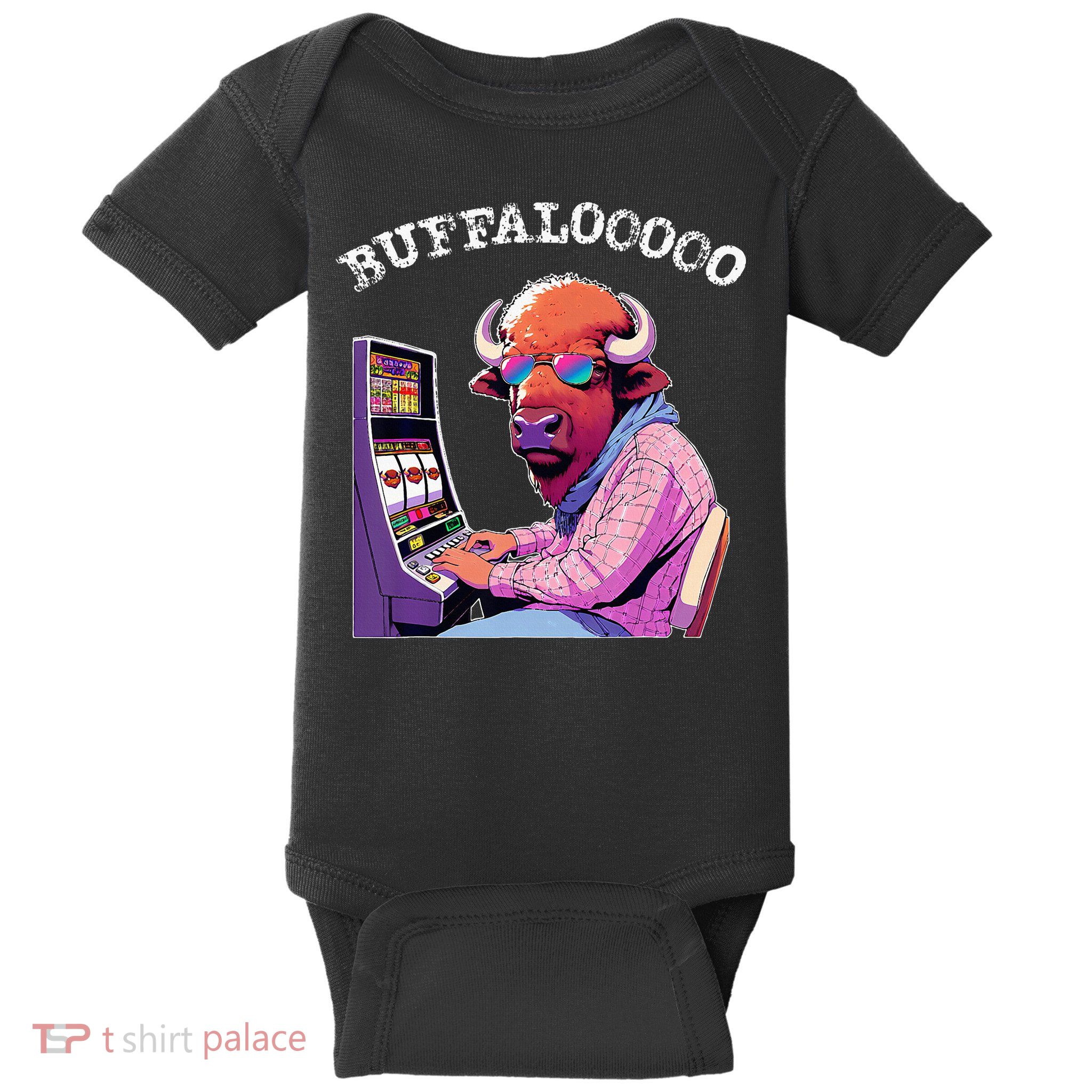 Lucky Buffalo Casino Slot Machine Buffalooooo Gambling Baby Bodysuit