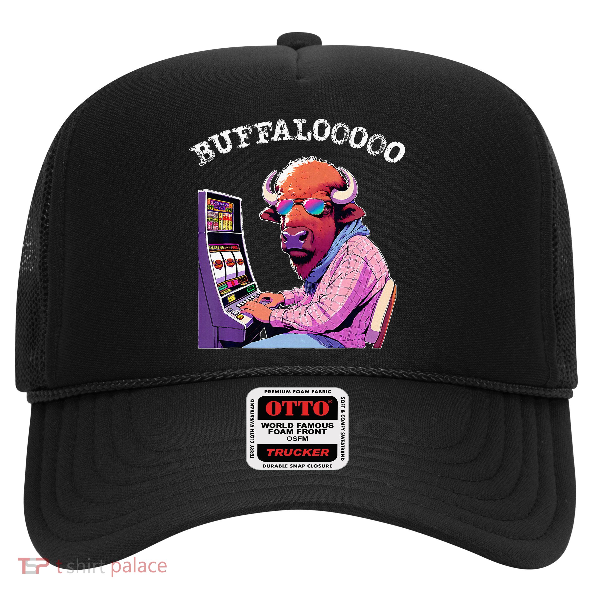 Lucky Buffalo Casino Slot Machine Buffalooooo Gambling Trucker Hat