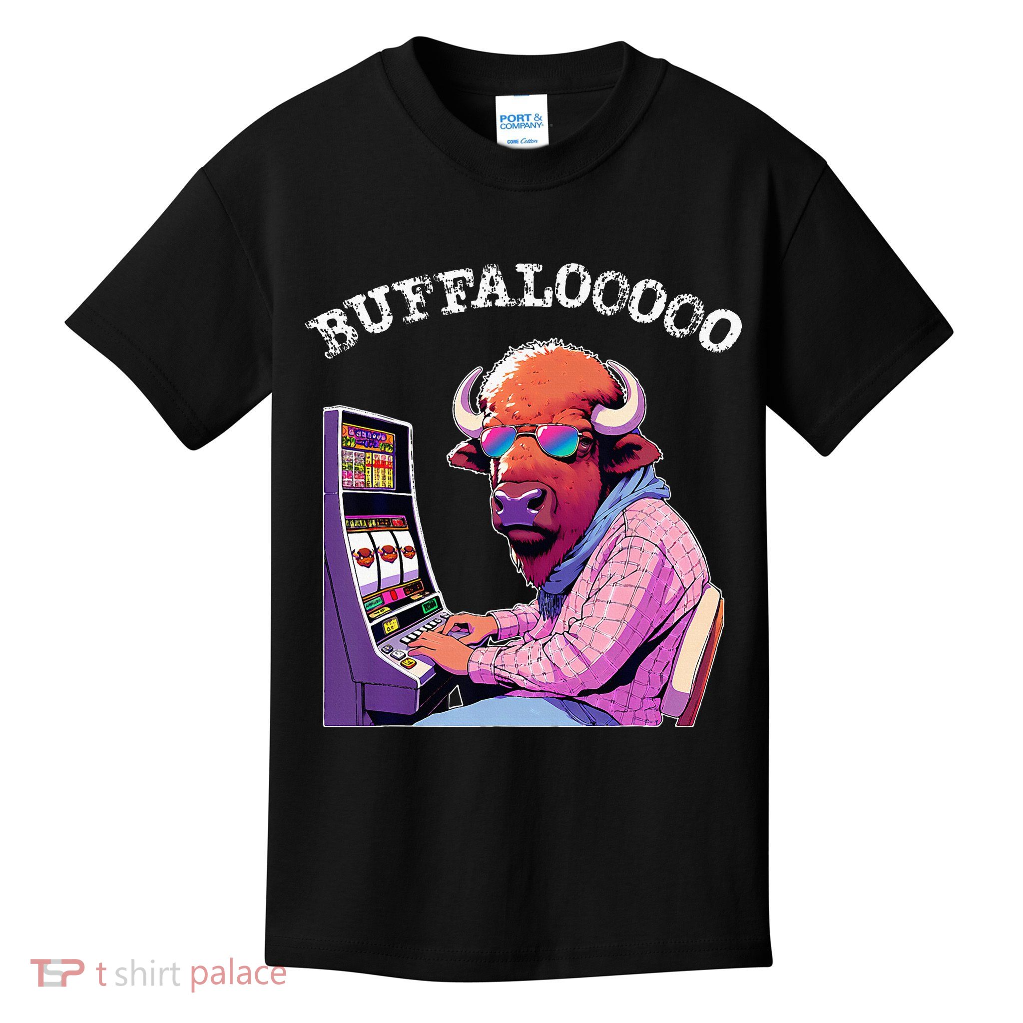 Lucky Buffalo Casino Slot Machine Buffalooooo Gambling Kids T-Shirt
