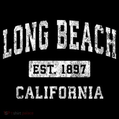 Long Beach California Ca Vintage Established Sports T-Shirt