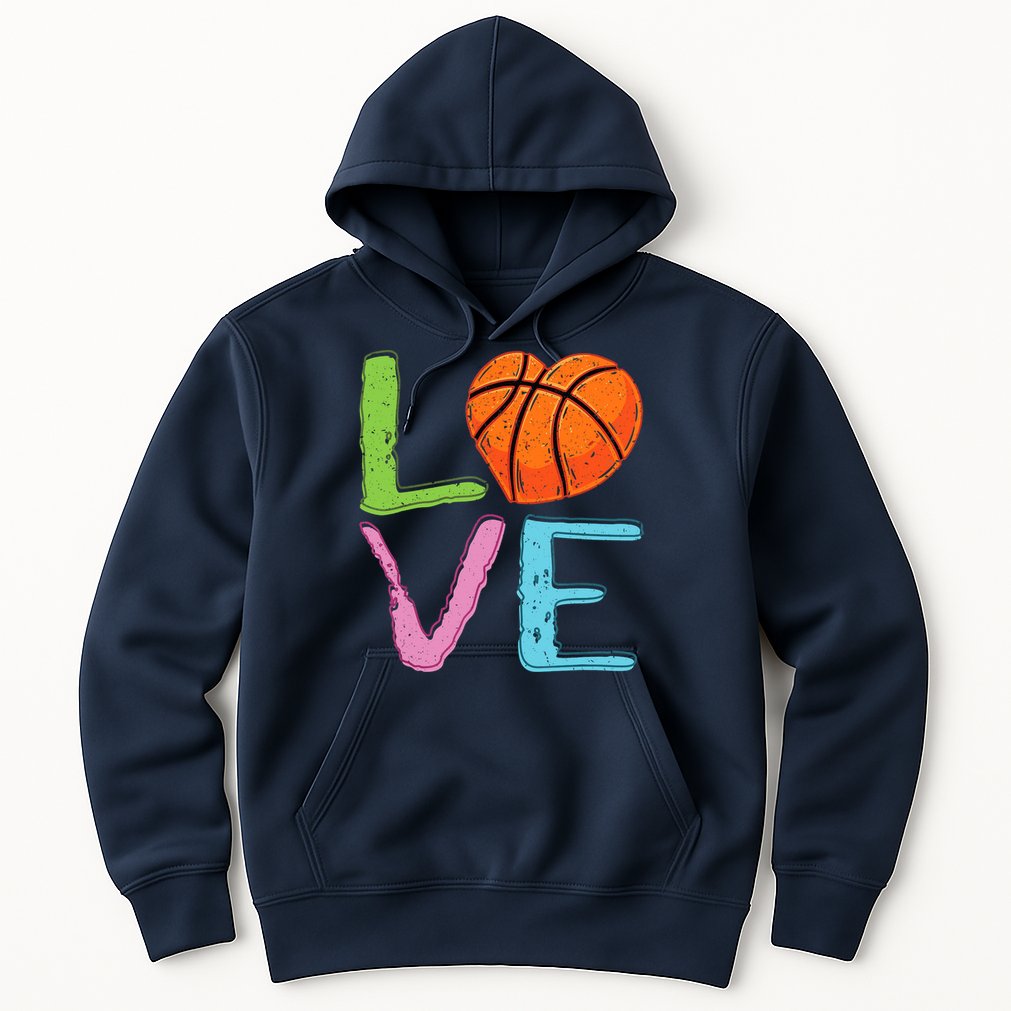 Love Basketball Cute Wo Girl Basketball Lover Hoodie
