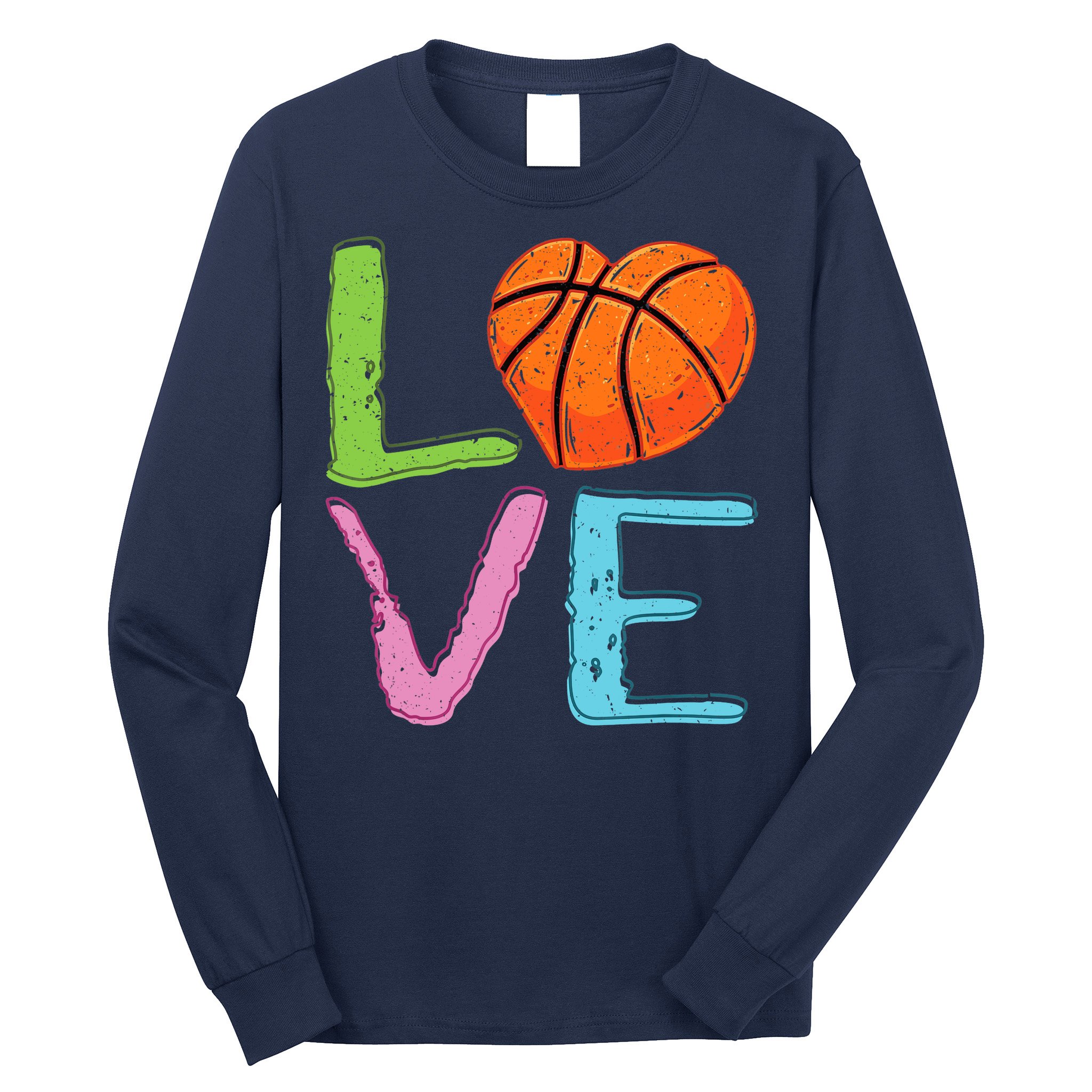 Love Basketball Cute Wo Girl Basketball Lover Long Sleeve Shirt