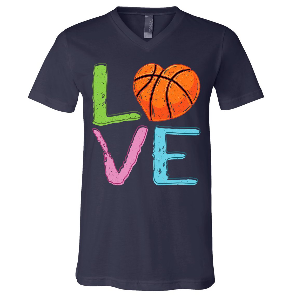 Love Basketball Cute Wo Girl Basketball Lover V-Neck T-Shirt
