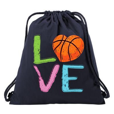 Love Basketball Cute Wo Girl Basketball Lover Drawstring Bag