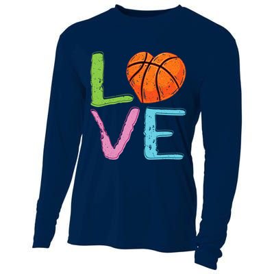 Love Basketball Cute Wo Girl Basketball Lover Cooling Performance Long Sleeve Crew