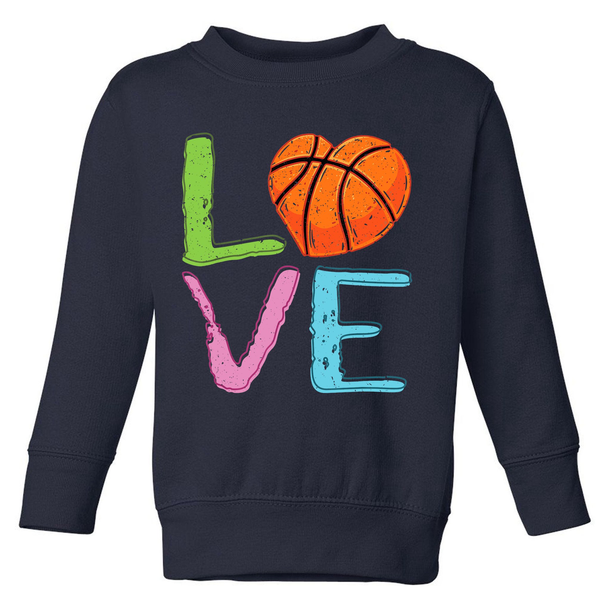 Love Basketball Cute Wo Girl Basketball Lover Toddler Sweatshirt
