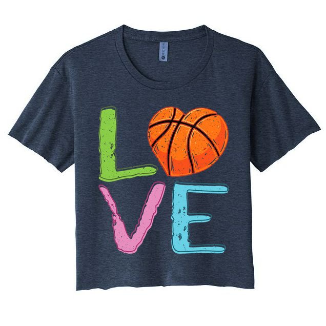 Love Basketball Cute Wo Girl Basketball Lover Crop Top