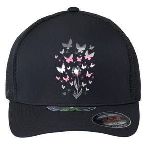 Lgbt Butterfly Dandelion Flower Demi Flag Lgbtq Demi Gift Flexfit Unipanel Trucker Cap