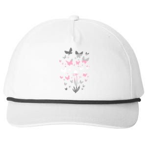 Lgbt Butterfly Dandelion Flower Demi Flag Lgbtq Demi Gift Snapback Five-Panel Rope Hat