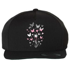 Lgbt Butterfly Dandelion Flower Demi Flag Lgbtq Demi Gift Wool Snapback Cap