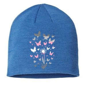 Lgbt Butterfly Dandelion Flower Demi Flag Lgbtq Demi Gift Sustainable Beanie