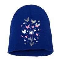 Lgbt Butterfly Dandelion Flower Demi Flag Lgbtq Demi Gift Short Acrylic Beanie