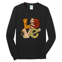 Love Books Daisy Gift For Reading Books Tall Long Sleeve T-Shirt