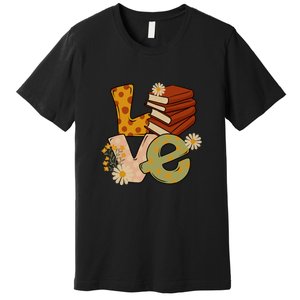 Love Books Daisy Gift For Reading Books Premium T-Shirt