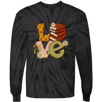 Love Books Daisy Gift For Reading Books Tie-Dye Long Sleeve Shirt