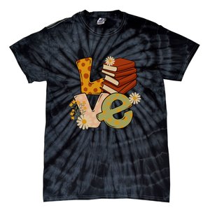 Love Books Daisy Gift For Reading Books Tie-Dye T-Shirt